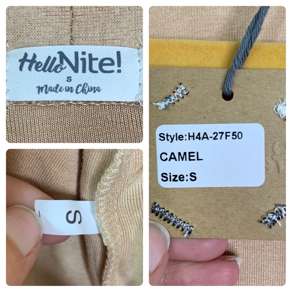 Hello Nite! Luxe Embroidered Kimono in Camel Size S - Picture 11 of 12